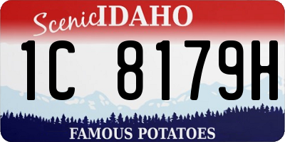 ID license plate 1C8179H