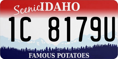 ID license plate 1C8179U