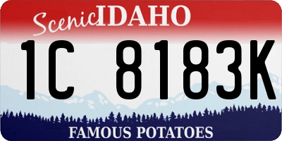 ID license plate 1C8183K