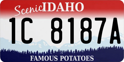 ID license plate 1C8187A