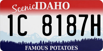 ID license plate 1C8187H