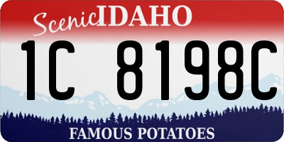 ID license plate 1C8198C