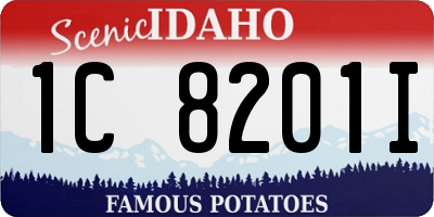ID license plate 1C8201I