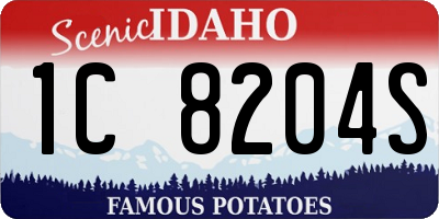 ID license plate 1C8204S