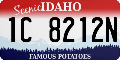 ID license plate 1C8212N