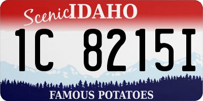 ID license plate 1C8215I