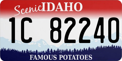 ID license plate 1C8224O