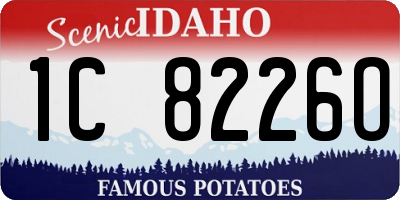 ID license plate 1C8226O