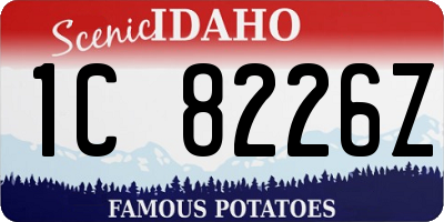 ID license plate 1C8226Z