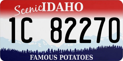 ID license plate 1C8227O