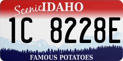 ID license plate 1C8228E