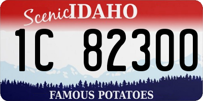 ID license plate 1C8230O