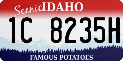 ID license plate 1C8235H