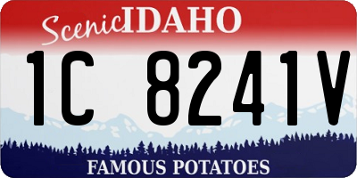 ID license plate 1C8241V