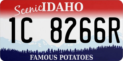 ID license plate 1C8266R