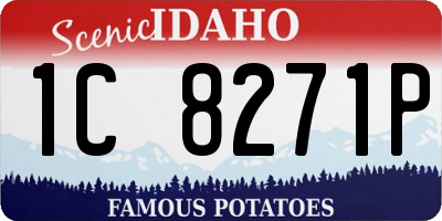 ID license plate 1C8271P