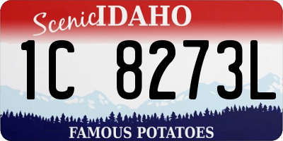 ID license plate 1C8273L