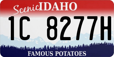ID license plate 1C8277H