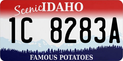 ID license plate 1C8283A