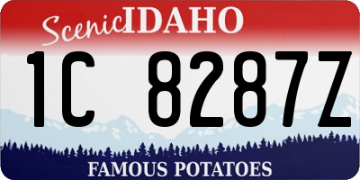 ID license plate 1C8287Z