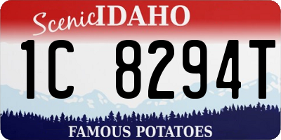 ID license plate 1C8294T