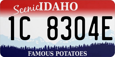 ID license plate 1C8304E