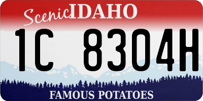 ID license plate 1C8304H