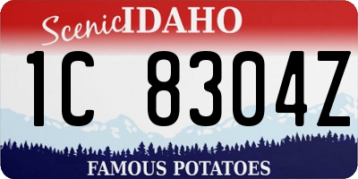 ID license plate 1C8304Z