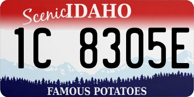 ID license plate 1C8305E