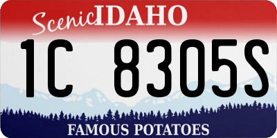 ID license plate 1C8305S