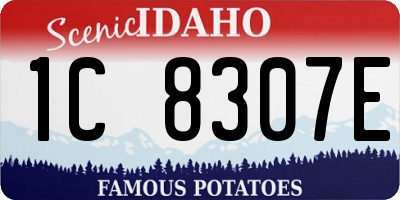 ID license plate 1C8307E