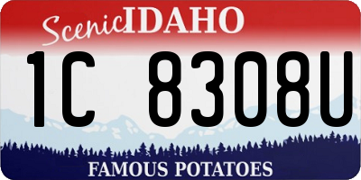 ID license plate 1C8308U