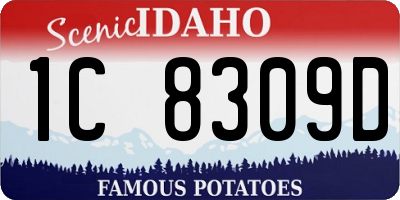 ID license plate 1C8309D