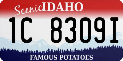 ID license plate 1C8309I