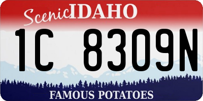ID license plate 1C8309N