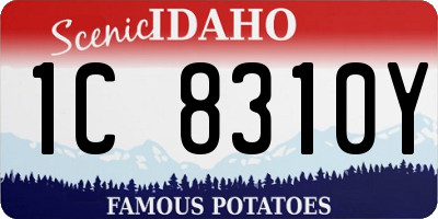 ID license plate 1C8310Y