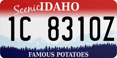ID license plate 1C8310Z