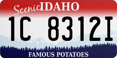 ID license plate 1C8312I