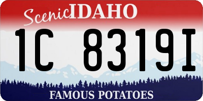 ID license plate 1C8319I