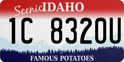ID license plate 1C8320U