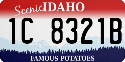ID license plate 1C8321B