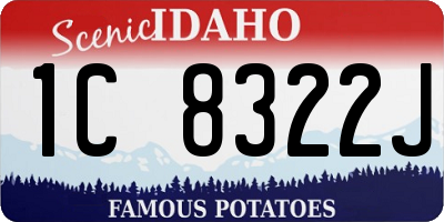 ID license plate 1C8322J