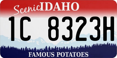 ID license plate 1C8323H
