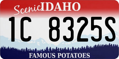 ID license plate 1C8325S
