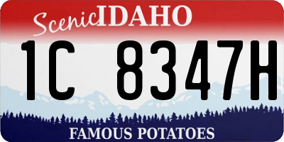 ID license plate 1C8347H