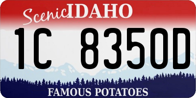 ID license plate 1C8350D