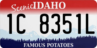 ID license plate 1C8351L