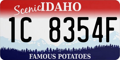ID license plate 1C8354F