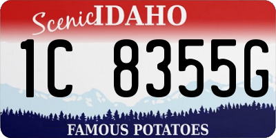 ID license plate 1C8355G