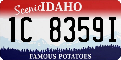 ID license plate 1C8359I